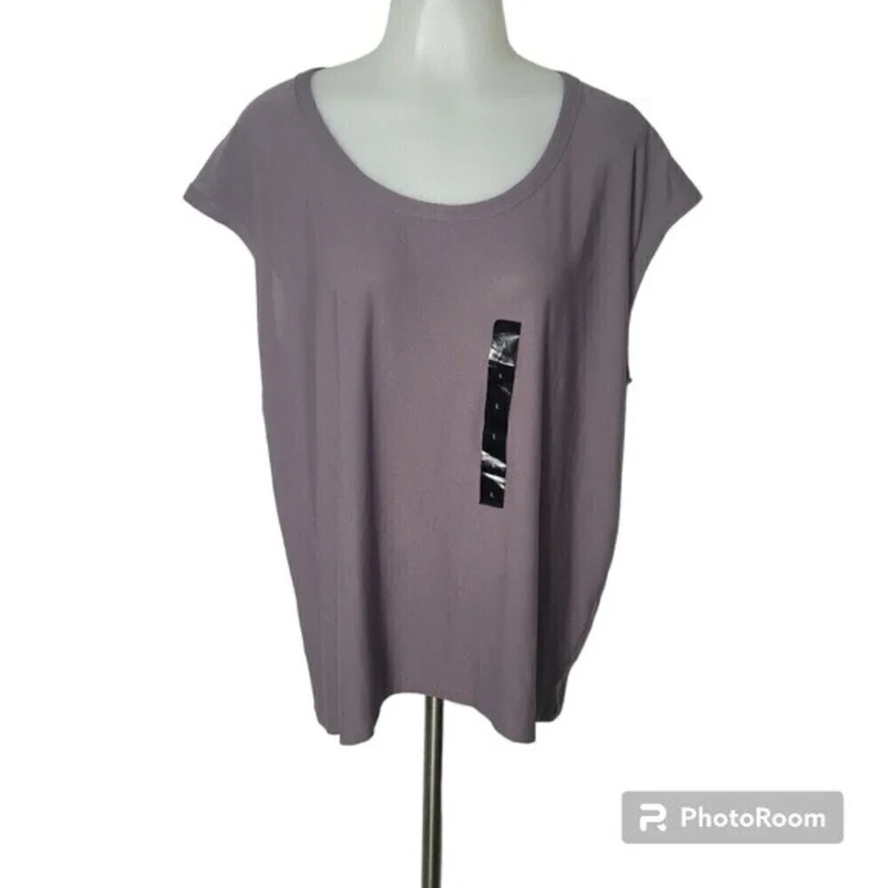 Banana Republic Top Scoop Neck Cap Sleeve Women Large New Loose Fit